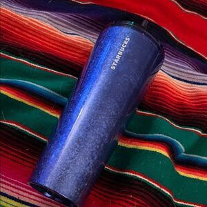 Starbucks 2024 Cobalt Blue Cold 24 oz Tumbler Cup With Lid and Straw